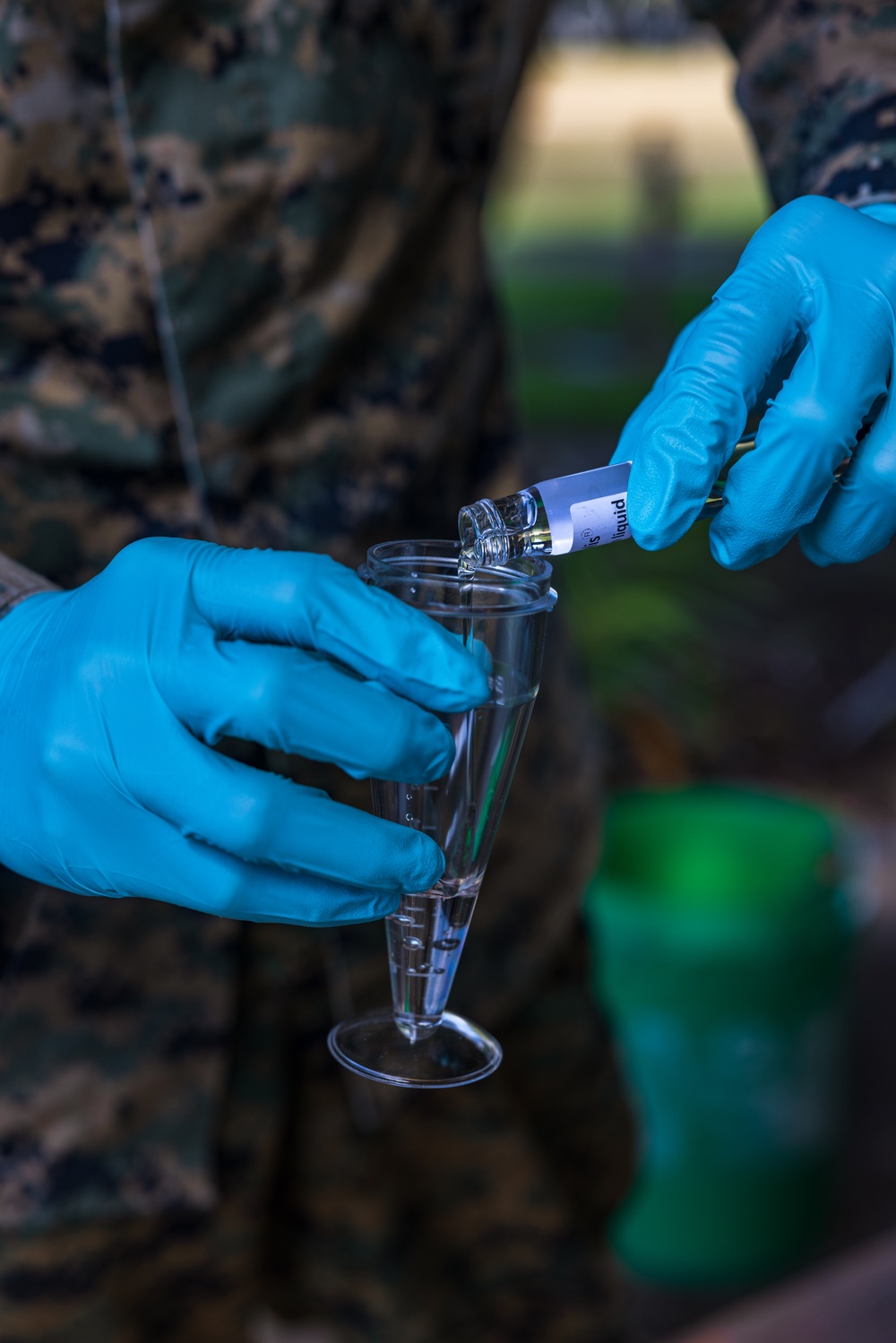 MRF-D 24.3: U.S. Navy medical personnel collect bacteria samples