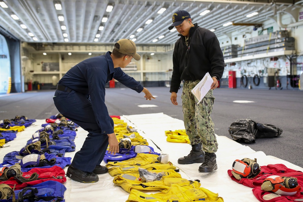 Float Coat Inspection Aboard USS Tripoli