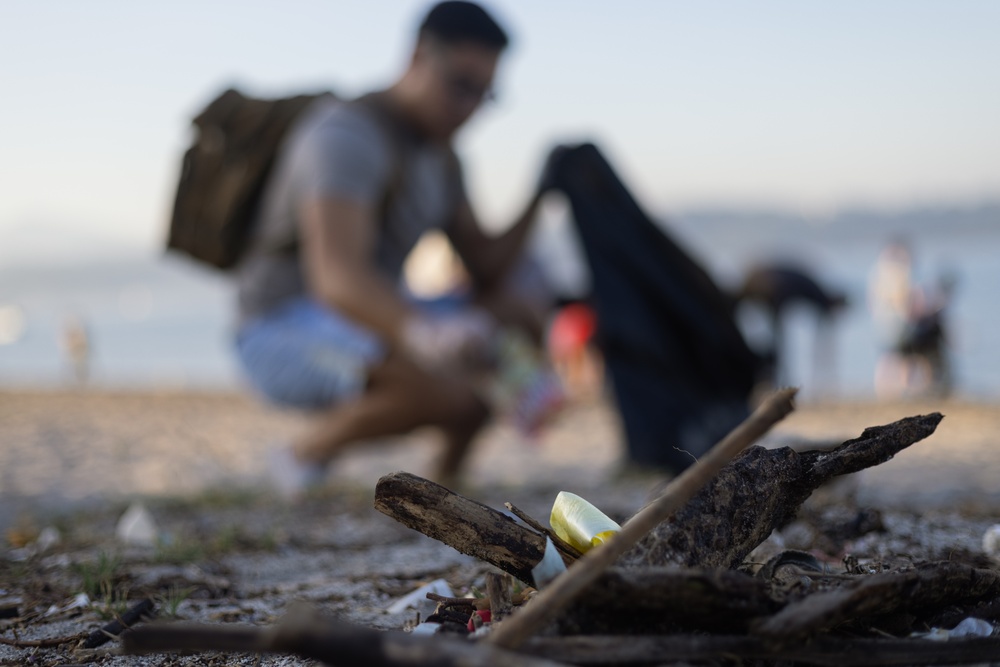 Balikatan 24: U.S. Marines, Sailors and Airmen Volunteer for Subic Bay Beach Clean-Up