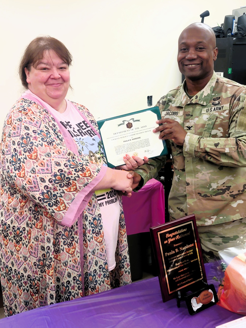 Civilian Employee Honored for Nearly Four Decades Exceptional Service