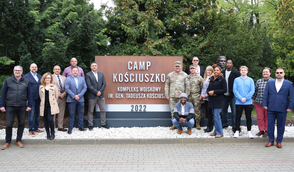 Top enlisted leaders from ASC, 405th AFSB visit LRC in Poland