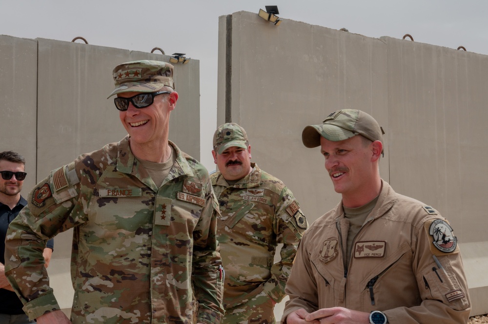 Lt. Gen. France tours to thank Airmen