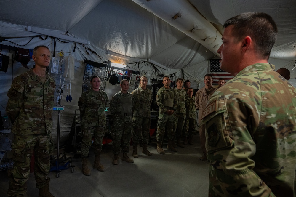 Lt. Gen. France tours to thank Airmen