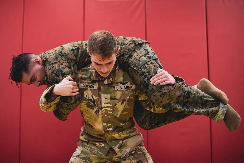 MARFORK Marines, U.S. Army Soldiers conduct MCMAP Training