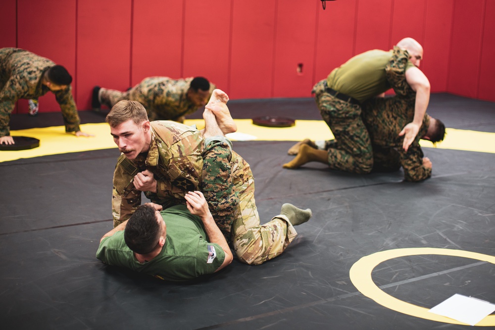 MARFORK Marines, U.S. Army Soldiers conduct MCMAP Training