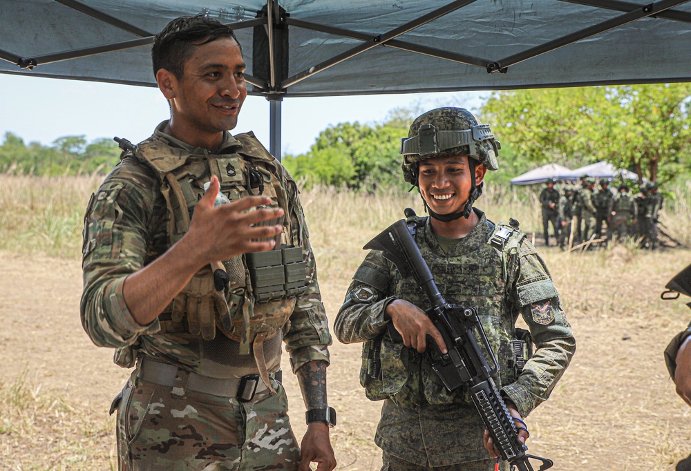 Balikatan 24: 2nd Battalion, 27th Infantry Regiment, 3rd Infantry Brigade Combat Team, 25th Infantry Division conducts team live fire operations with the Philippine Army 7th Infantry Division