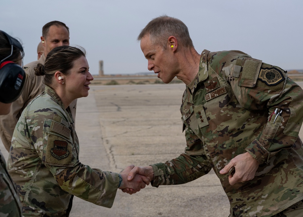 Lt. Gen. France tours to thank Airmen