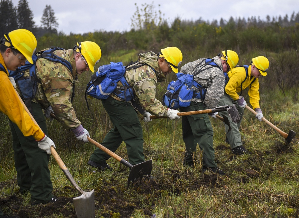 Guard members train on wildland firefighting techniques