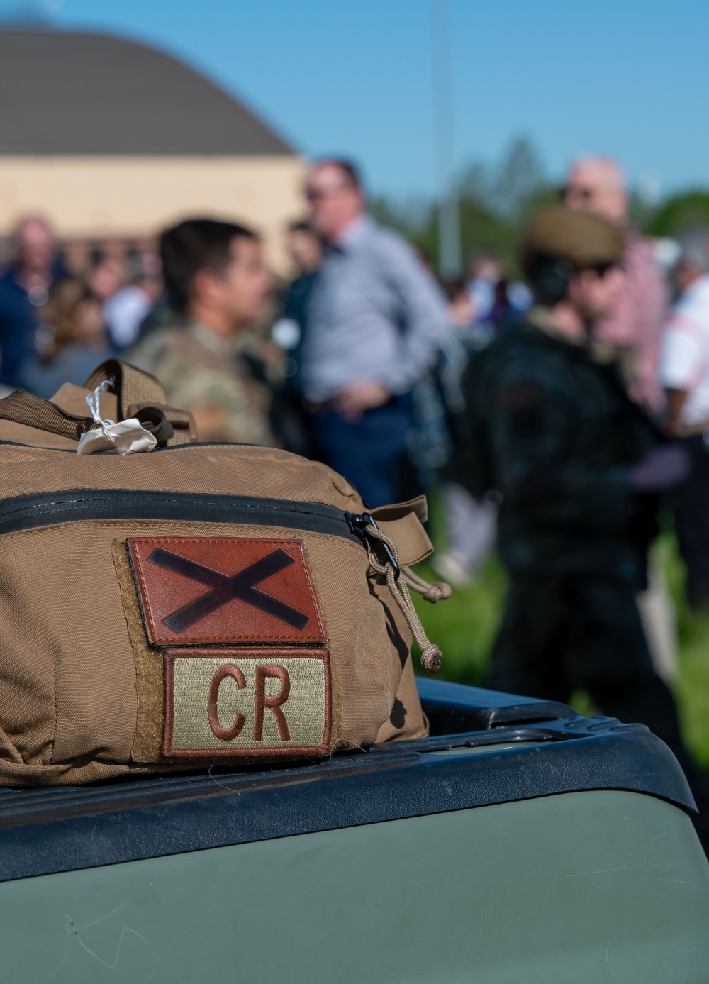Contingency Response Airmen unload a C-17 during Air Mobility Command's 2024 Spring Industry Preview