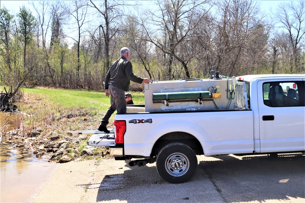 USFWS stocks more than 15,000 rainbow trout in Fort McCoy’s waterways for 2024 fishing season