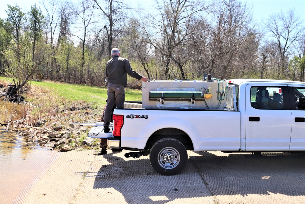 USFWS stocks more than 15,000 rainbow trout in Fort McCoy’s waterways for 2024 fishing season