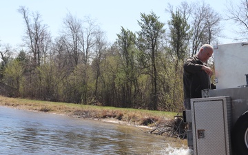 Photo Story: USFWS stocks more than 15,000 rainbow trout in Fort McCoy’s waterways for 2024 fishing season, Part II
