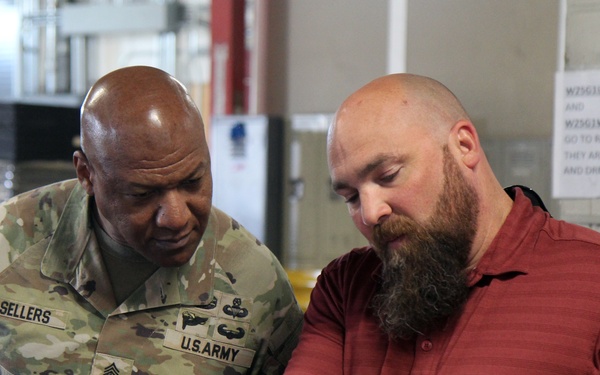 AMC senior enlisted advisor visits Sierra Army Depot