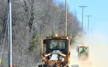 Spring road maintenance at Fort McCoy may be a reminder of local economic impact