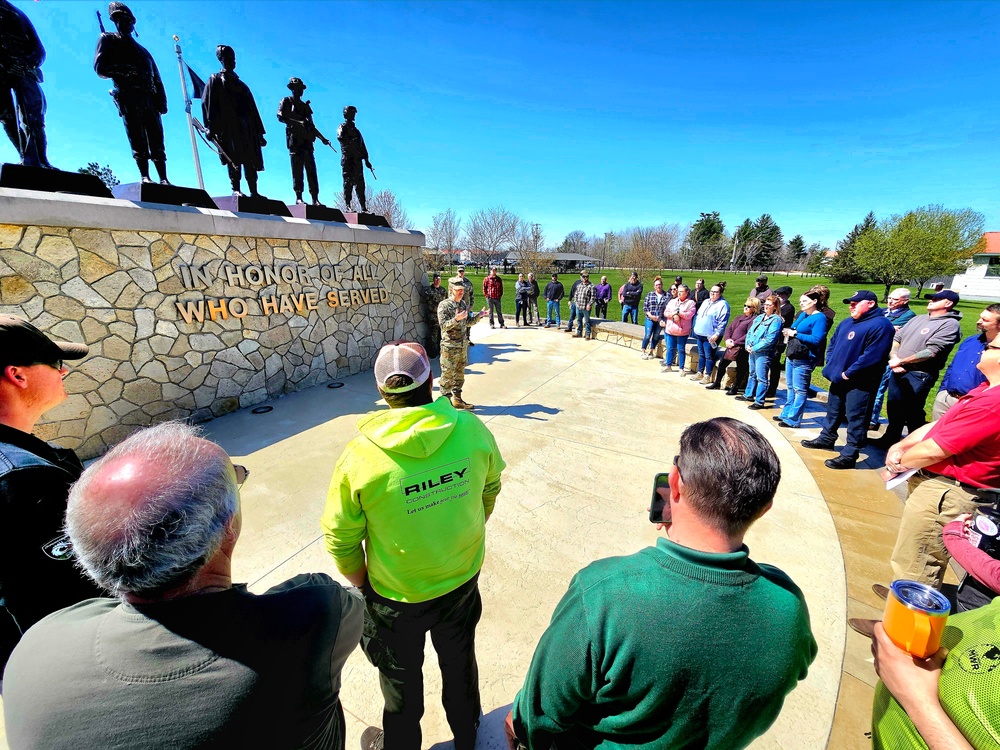 Installation workforce members visit Fort McCoy Commemorative Area during commander's quarterly town hall meeting