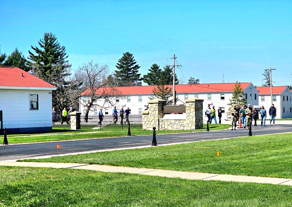 Installation workforce members visit Fort McCoy Commemorative Area during commander's quarterly town hall meeting