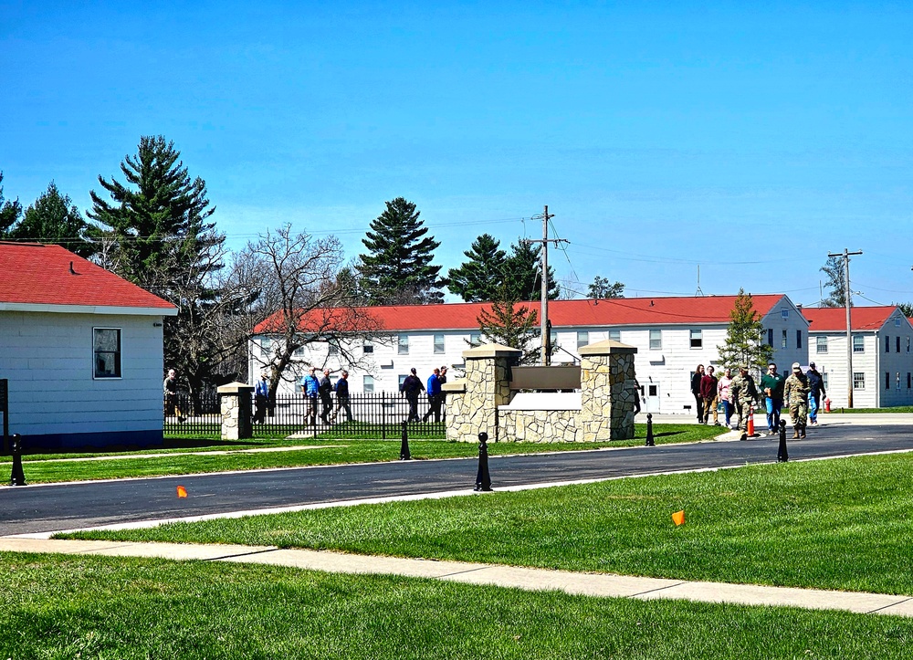 Installation workforce members visit Fort McCoy Commemorative Area during commander's quarterly town hall meeting