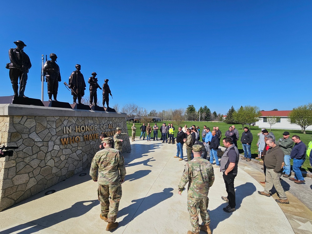 Installation workforce members visit Fort McCoy Commemorative Area during commander's quarterly town hall meeting