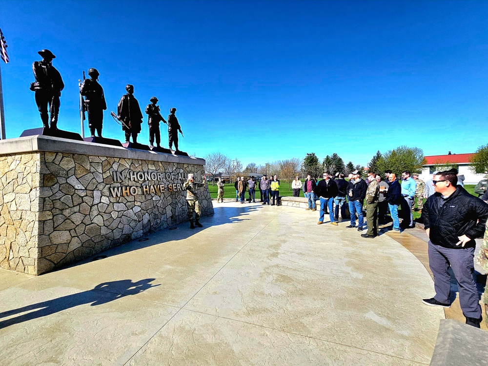 Installation workforce members visit Fort McCoy Commemorative Area during commander's quarterly town hall meeting