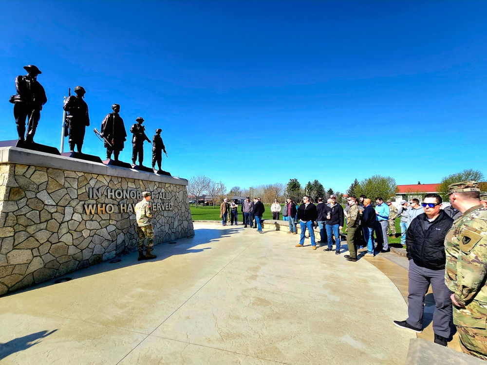 Installation workforce members visit Fort McCoy Commemorative Area during commander's quarterly town hall meeting