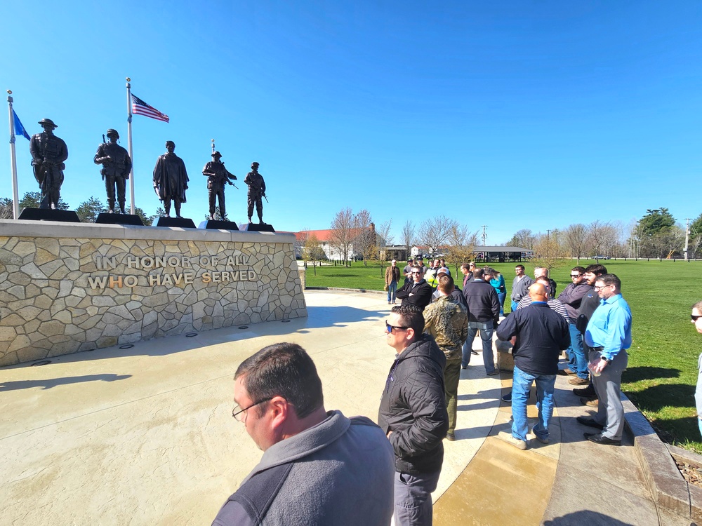 Installation workforce members visit Fort McCoy Commemorative Area during commander's quarterly town hall meeting