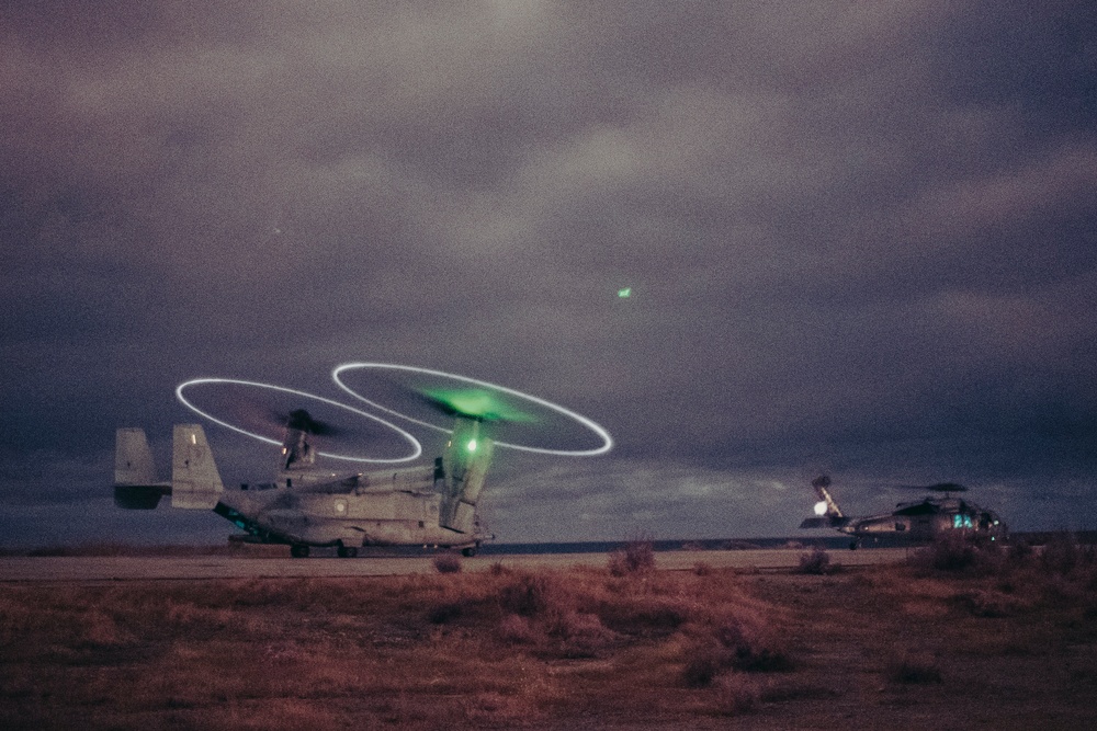 15th MEU Recon Co. Conducts MV-22B Raid at Camp Pendleton