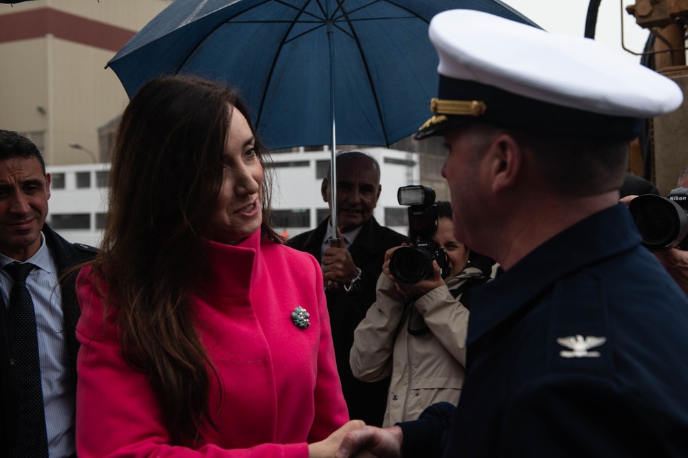 The Coast Guard Cutter James (WMSL 754) arrives in Buenos Aires