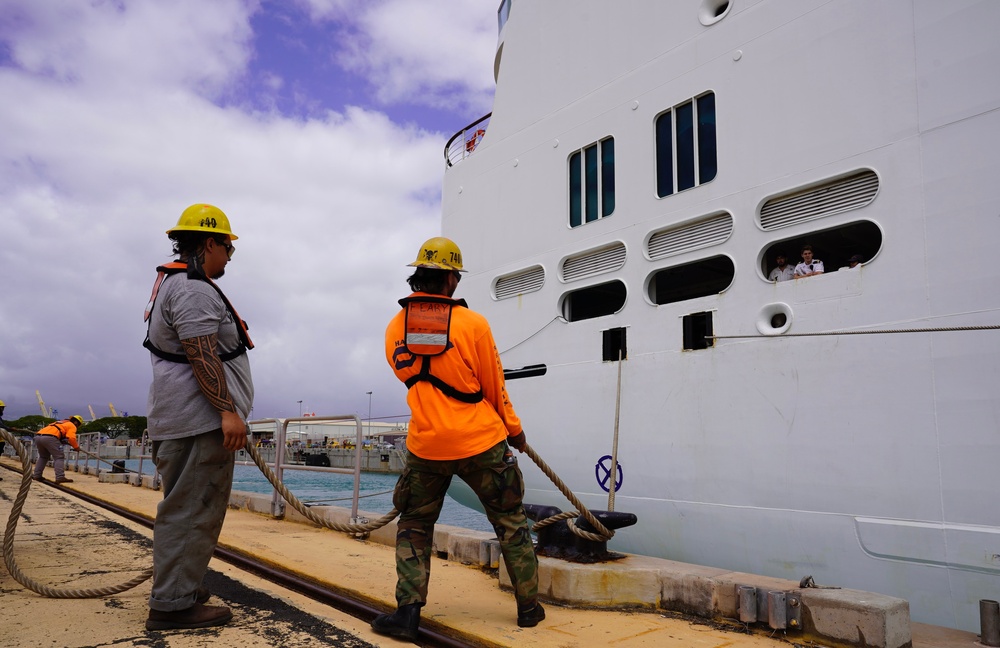 Pride of America cruise ship arrives at Pearl Harbor Shipyard