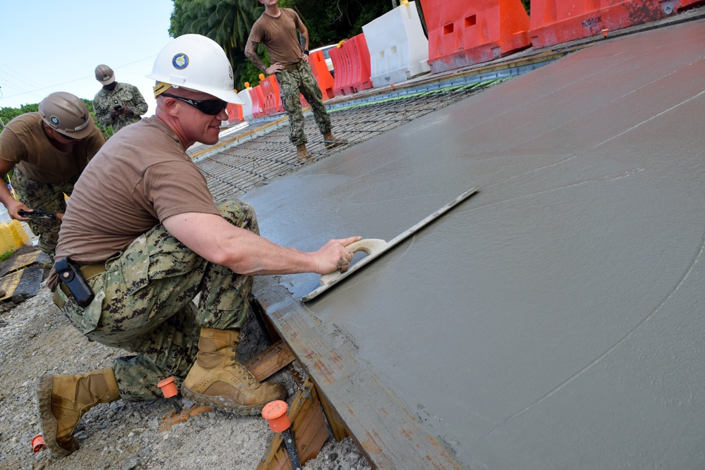 NMCB 4 Seabees Major Road in Diego Garcia