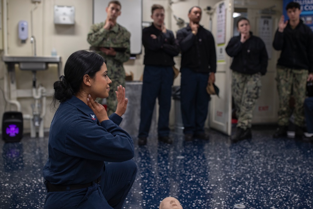 USS Tripoli CPR Training