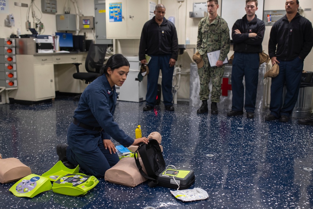 USS Tripoli CPR Training