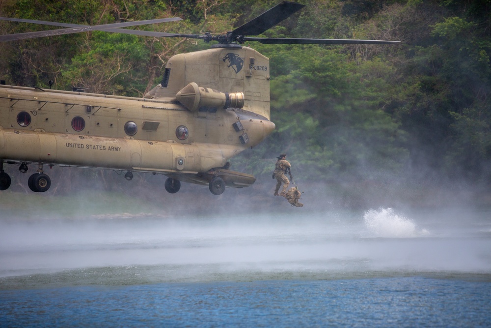Balikatan 24: Jungle Operations Training Course students conduct helocast operations