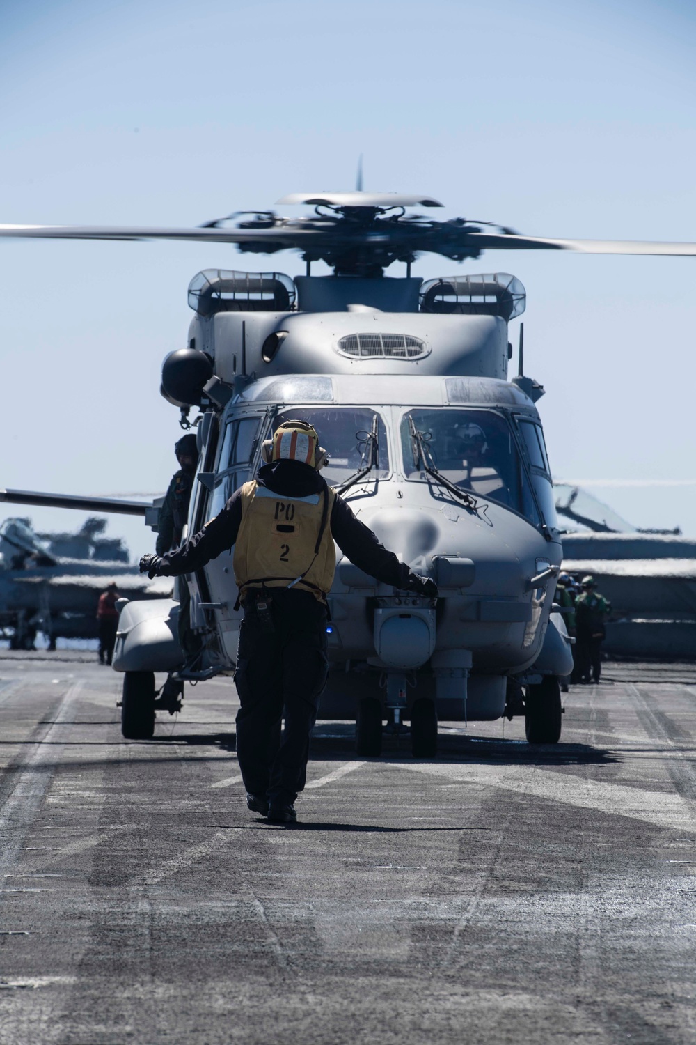 Italian Navy Rear Adm. Alberto Tarabotto Visits the USS Dwight D. Eisenhower in the Mediterranean Sea