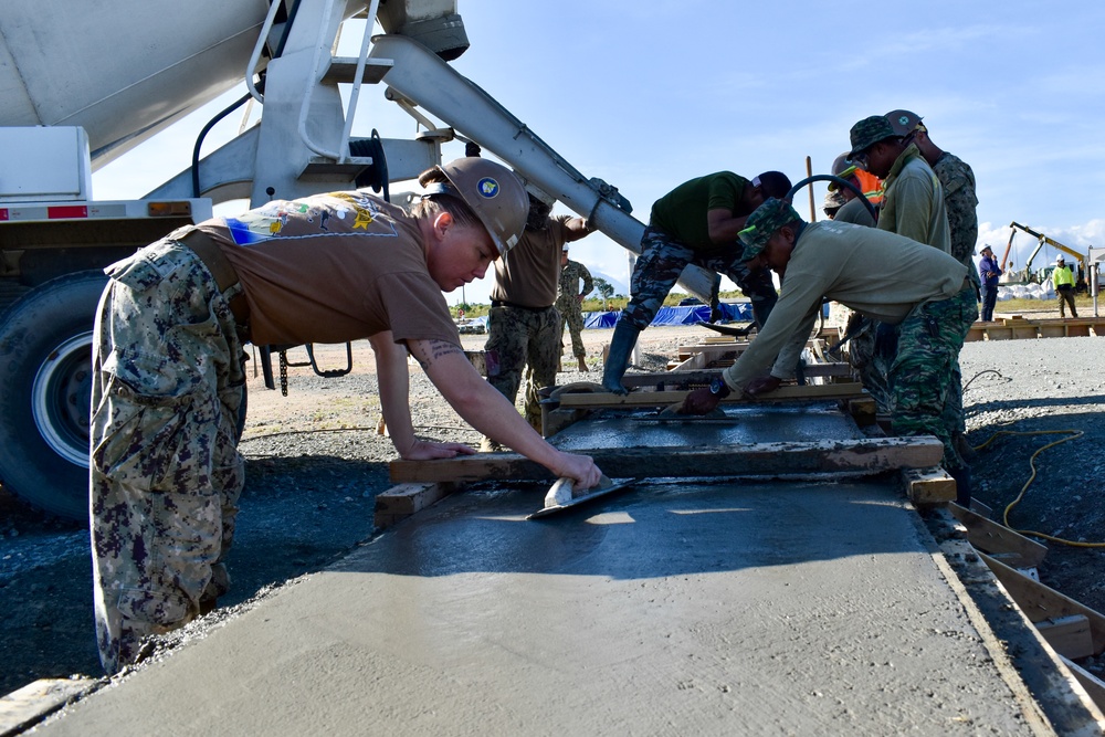 NMCB 4 Seabees and Timor-Leste Defense Force Engineers Lay Warehouse Foundation