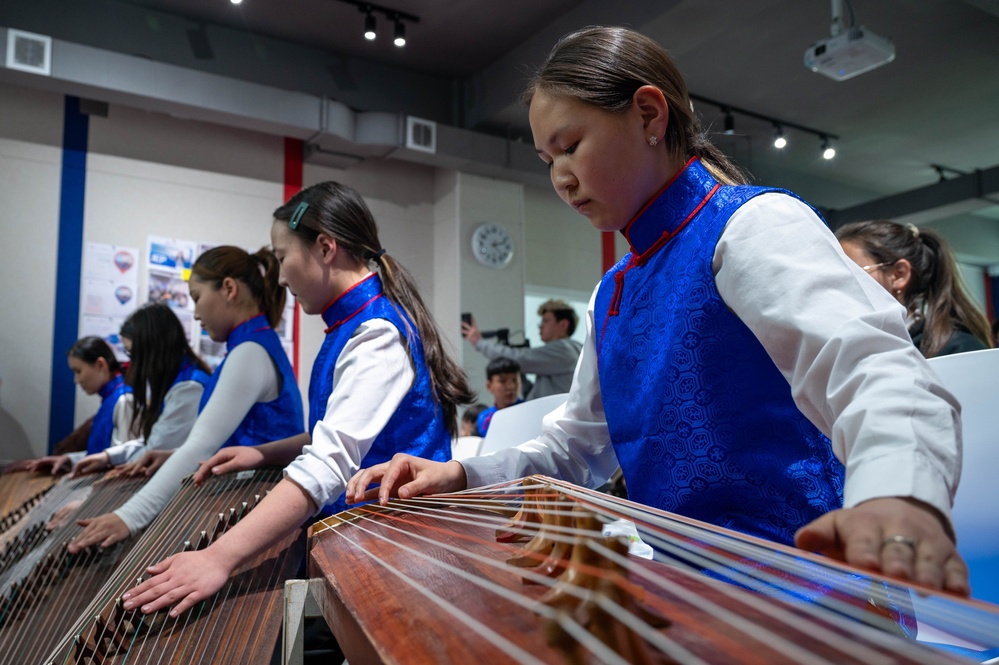 PACAF-Asia Band takes the stage with Mongolian students