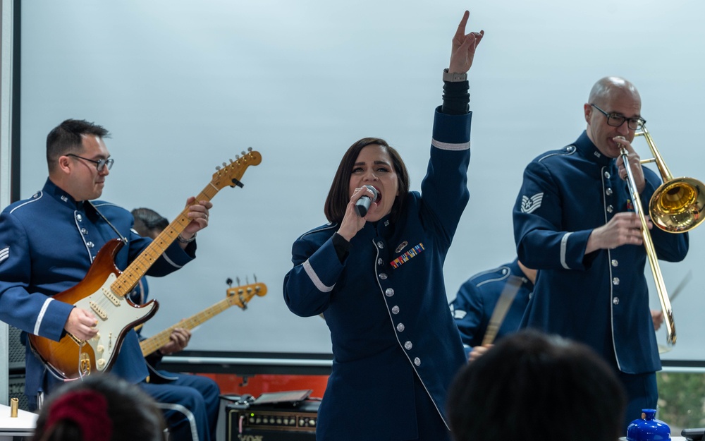PACAF-Asia Band takes the stage with Mongolian students