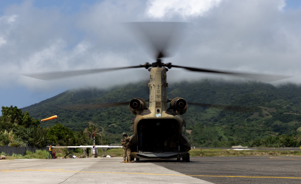 Balikatan 24: AFP download of equipment at Basco Airport