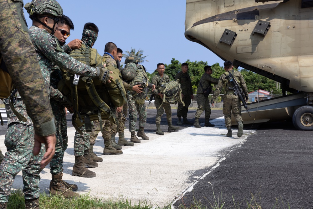 Balikatan 24: AFP download of equipment at Basco Airport