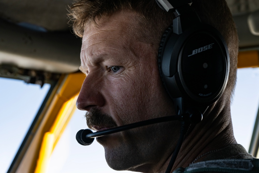 KC-135s refuel F-15s in U.S. Central Command