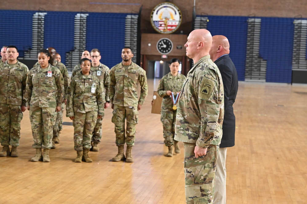 Col. Brian R. Deaton presented the Order of Saint Michael-Airborne