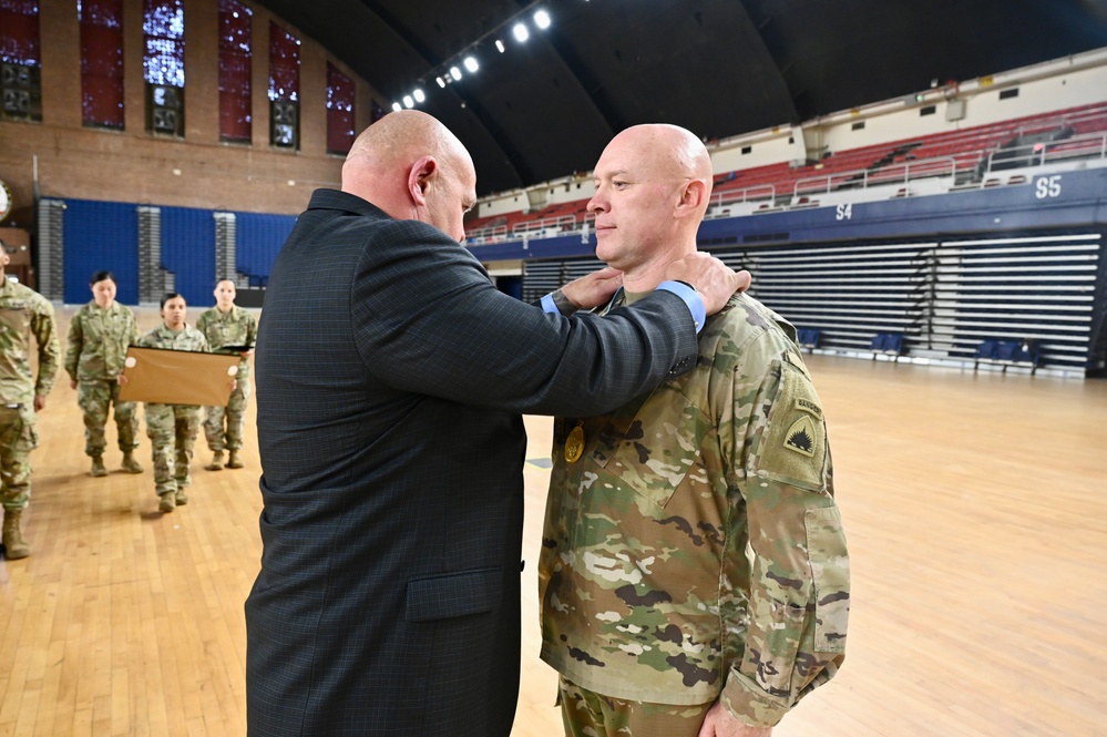 Col. Brian R. Deaton presented the Order of Saint Michael-Airborne