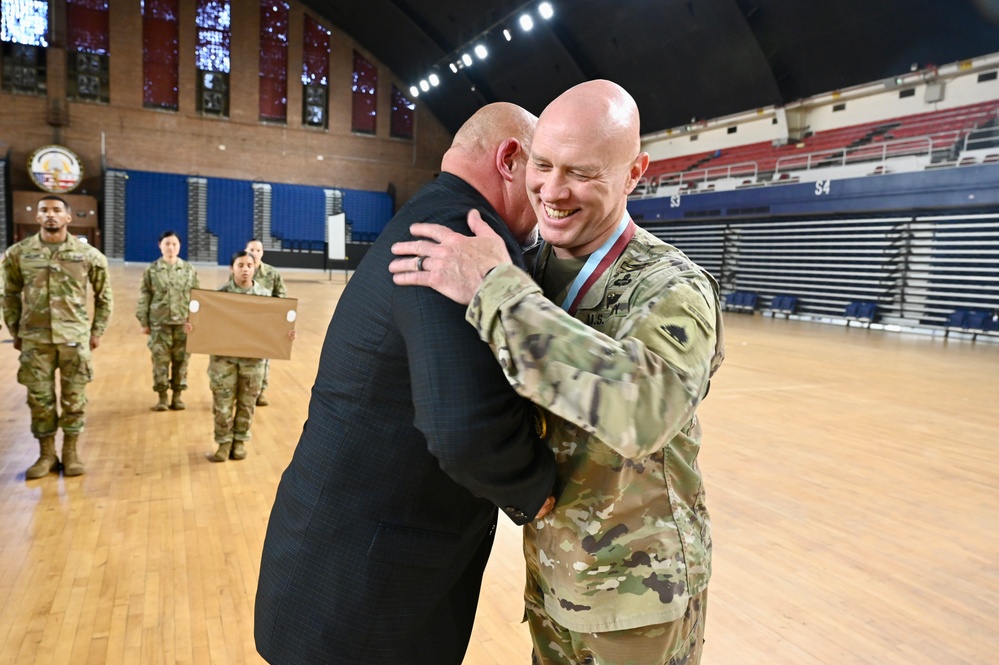 Col. Brian R. Deaton presented the Order of Saint Michael-Airborne