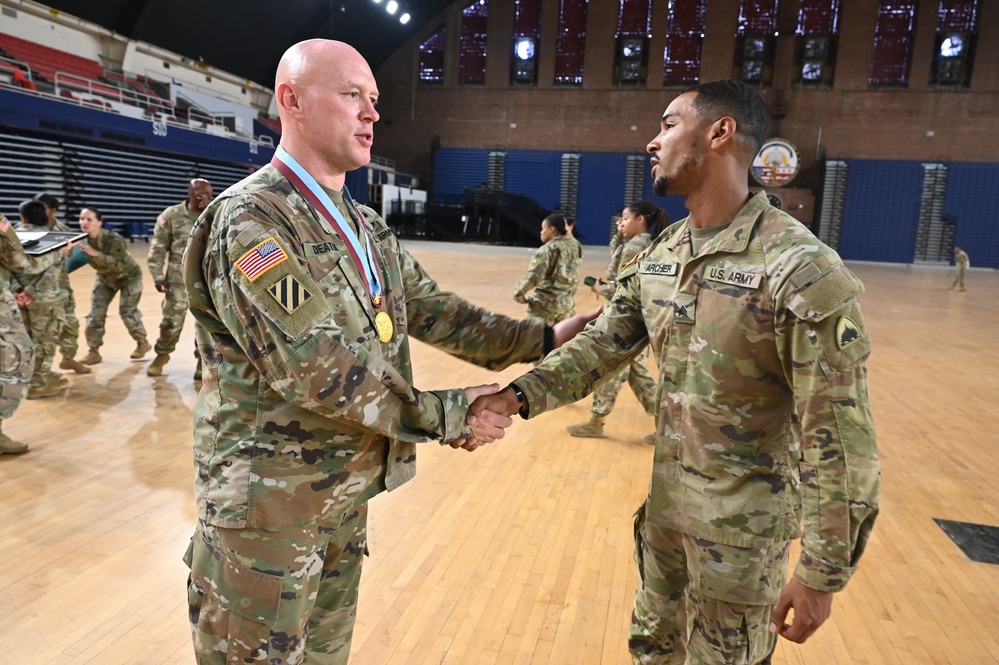 Col. Brian R. Deaton presented the Order of Saint Michael-Airborne