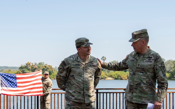 Staff Sgt. Stephan Knight reenlists at African Land Forces Summit 2024