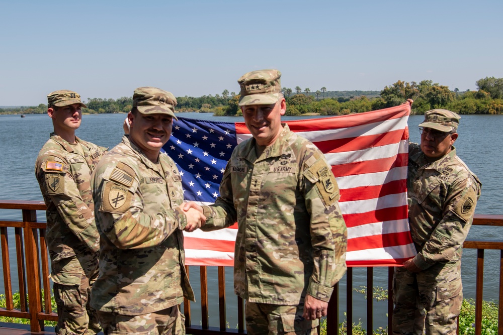 Staff Sgt. Stephan Knight reenlists at African Land Forces Summit 2024