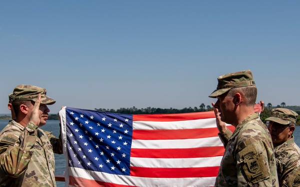 US Army Staff Sgt. Stephan Knight reenlists at African Land Forces Summit 2024