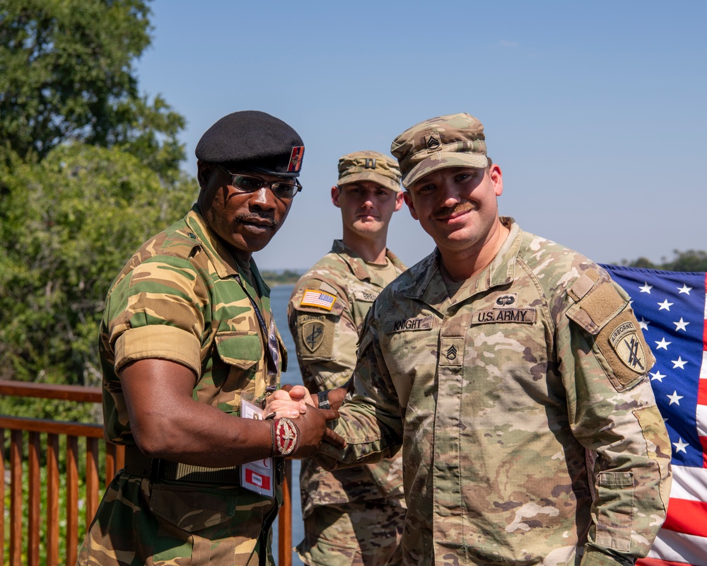 Staff Sgt. Stephan Knight reenlists at African Land Forces Summit 2024