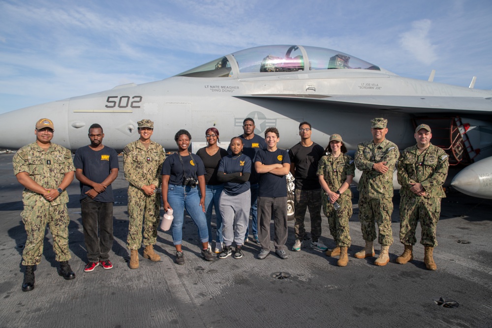 Future Sailors visit USS George Washington in Mayport, Florida