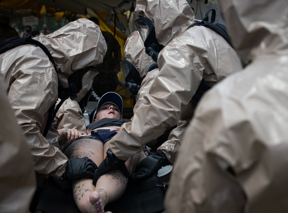 ALNG CERFP trains in mass casualty care, chemical decontamination during Vigilant Guard 24