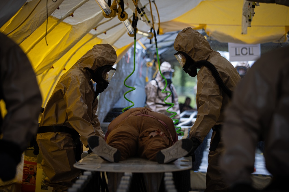 ALNG CERFP trains in mass casualty care, chemical decontamination during Vigilant Guard 24